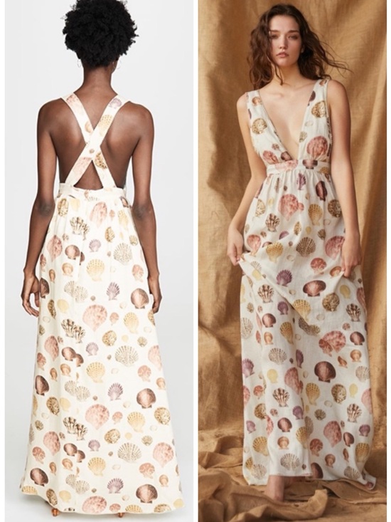Agua by Agua Bendita Dresses & Skirts - Agua Bendita Naturalia Linen Shell Maxi Dress SZ S